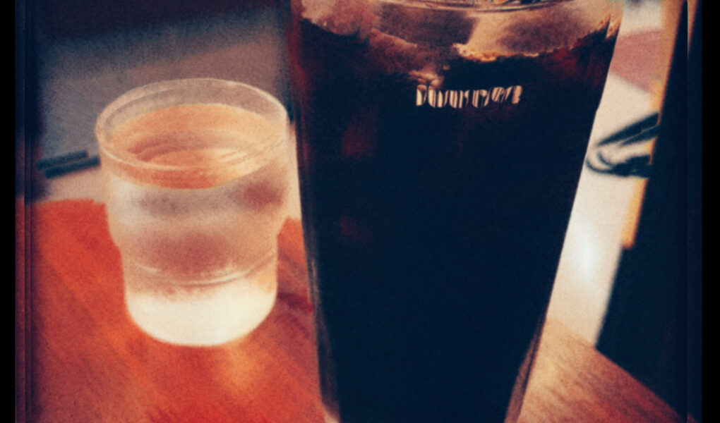 ドトールコーヒーのアイスコーヒーLサイズ
