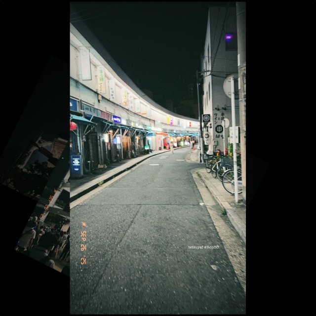 横浜野毛の夜　フィルム写真風