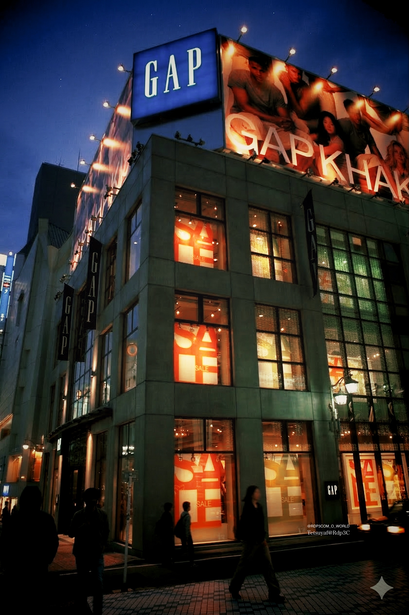 GAP 渋谷 公園通り 2000年頃？RDP3とCONTAX ARIAで撮影したフィルム写真をもとに製造されました